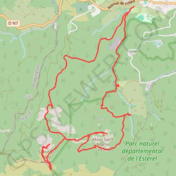 Trace GPS Le Sommet Pelet et le Mont Saint-Martin, itinéraire, parcours