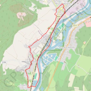 Trace GPS Ars - Ancy, itinéraire, parcours