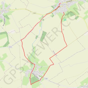 Trace GPS Wanquetin - Gouy, itinéraire, parcours