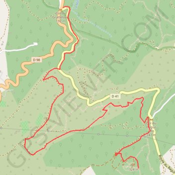 Trace GPS Bormes les Mimosas - Col de Gratteloup, itinéraire, parcours