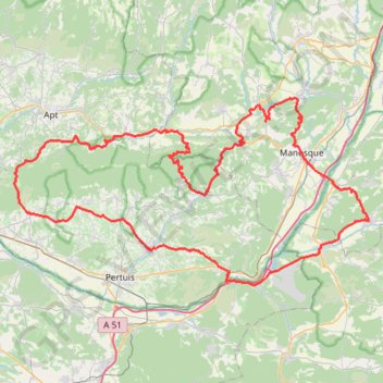 Trace GPS Les cols du Luberon, itinéraire, parcours