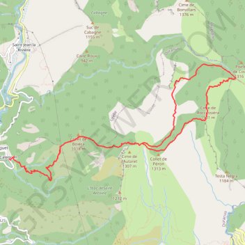 Trace GPS Cime de Roccassièra, itinéraire, parcours