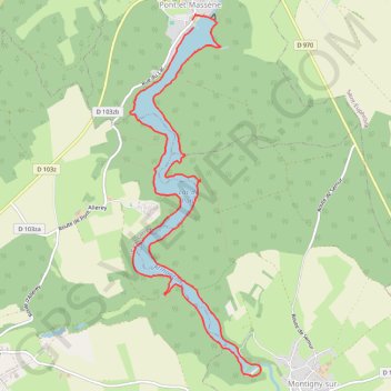 Trace GPS Lac de Pont, itinéraire, parcours