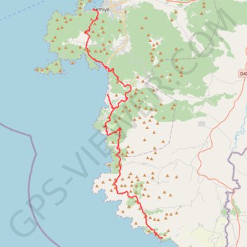Trace GPS Voie lycienne - Fethiye-Kalkan, itinéraire, parcours