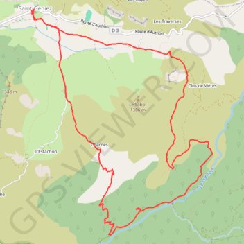 Trace GPS Saint Geniez tour du Dromont, itinéraire, parcours