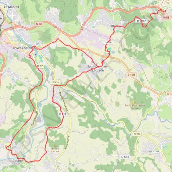 Trace GPS Montoing-Coubon 35Km, itinéraire, parcours