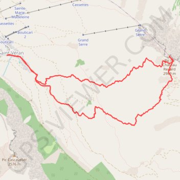 Trace GPS Pic de château renard, itinéraire, parcours
