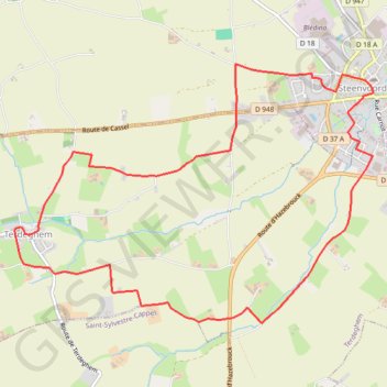 Trace GPS La Ronde des Moulins - Sainteenvoorde, itinéraire, parcours