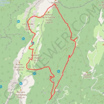 Trace GPS La Grande Sure (Chartreuse), itinéraire, parcours