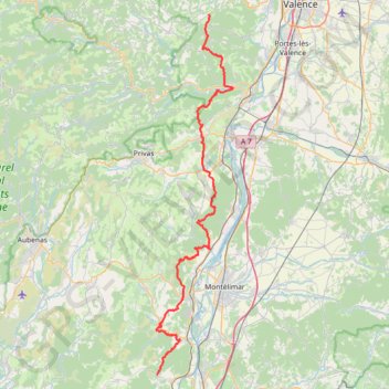 Trace GPS GR42 De Boffres à Saint Montan (Ardèche), itinéraire, parcours