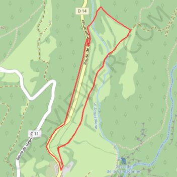 Trace GPS Montanges - Voie du Tram et retour par la route de Champfromier, itinéraire, parcours