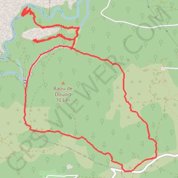 Trace GPS Arche de Ponadieu et Grotte des Deux Goules depuis le Col de la Lèque, itinéraire, parcours