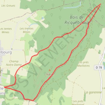 Trace GPS Le Bois du village, itinéraire, parcours