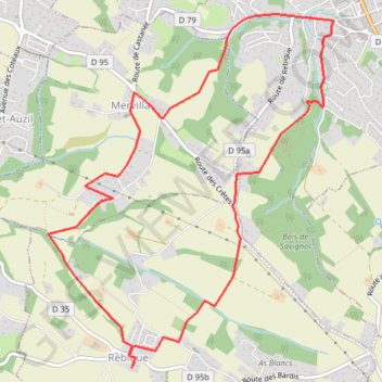 Trace GPS Boucle de Rebigue via Castanet-Tolosan, itinéraire, parcours