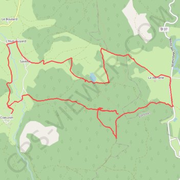 Trace GPS Le maquis Bernard à Ouroux-en-Morvan (58), itinéraire, parcours