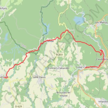 Trace GPS Foulées de la Montagne Noire, itinéraire, parcours