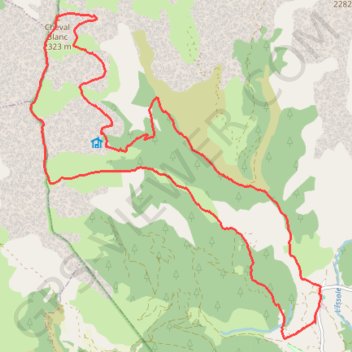 Trace GPS Sommet du Cheval Blanc, itinéraire, parcours