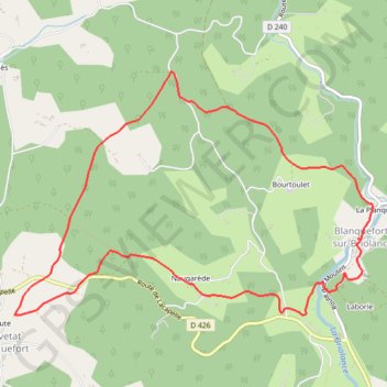 Trace GPS Blanquefort, un château-sur-la Briolance - Pays de la vallée du Lot, itinéraire, parcours