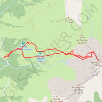 Trace GPS Le Mont Charvin (Aravis), itinéraire, parcours
