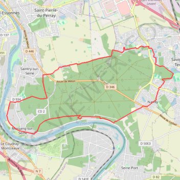 Trace GPS Morsang sur Seine Jonquilles v1, itinéraire, parcours
