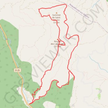 Trace GPS Roucas des Lauquiers, itinéraire, parcours