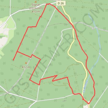 Trace GPS Au fil des chemins d'Écouves - Pierre Chien, itinéraire, parcours