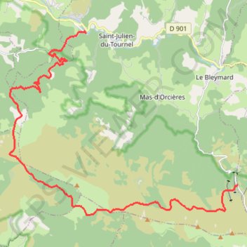 Trace GPS Bagnols - Bleymard JLP, itinéraire, parcours