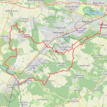 Trace GPS Étang de Saint-Hubert, itinéraire, parcours