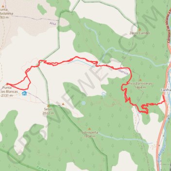 Trace GPS Punta de las Blancas, itinéraire, parcours