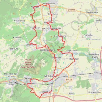 Trace GPS Marathon du Vignoble d'Alsace, itinéraire, parcours