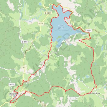 Trace GPS Parc du Morvan - Montsauche-les-Settons, itinéraire, parcours