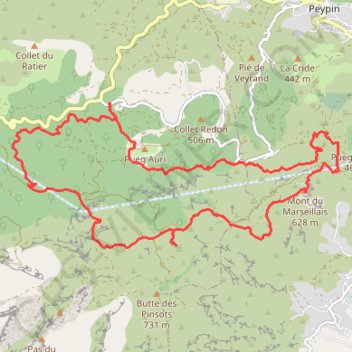 Trace GPS Allauch-Pichauris-Puits Aroumi, itinéraire, parcours