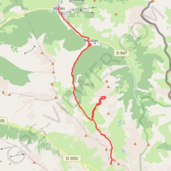 Trace GPS Agnel-Col Eychasier-Pic Ségure-Abriès, itinéraire, parcours