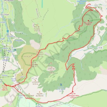 Trace GPS Rando - La Vallée de Chaudefour / Puy de Sancy, itinéraire, parcours