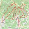Trace GPS Boucle Caromb - Bédoin - Crillon-Le-Brave, itinéraire, parcours