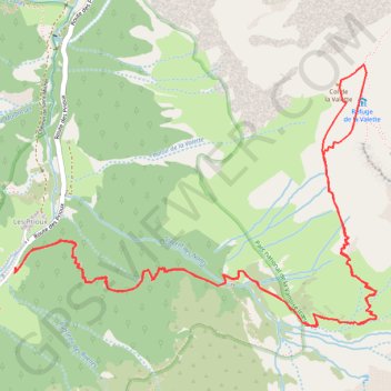 Trace GPS Refuge et lac de La Valette en AR, itinéraire, parcours