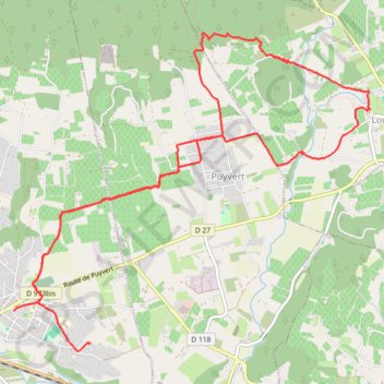 Trace GPS Lauris-Lourmarin, itinéraire, parcours