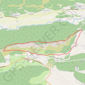 Trace GPS SERANON TOUR DES BAUROUX, itinéraire, parcours