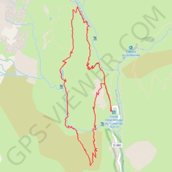 Trace GPS Gioberney lac du Lauzon, itinéraire, parcours
