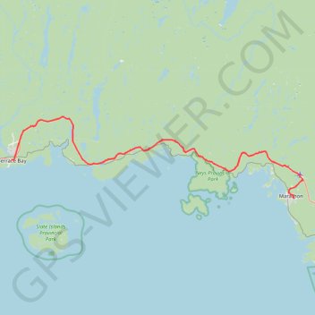 Trace GPS Terrace Bay - Marathon, itinéraire, parcours
