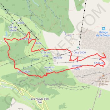 Trace GPS Calvaire Aiguille, itinéraire, parcours