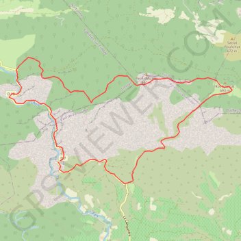 Trace GPS Le pech d'Auroux, itinéraire, parcours