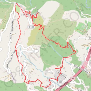 Trace GPS Saint-Agnès, itinéraire, parcours