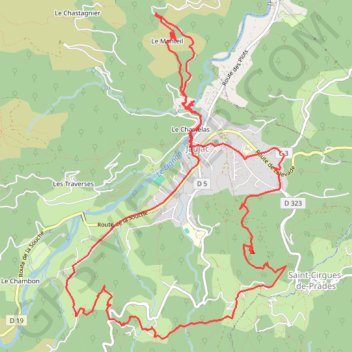 Trace GPS Autour de Jaujac, itinéraire, parcours