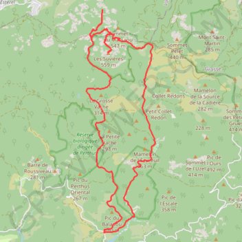 Trace GPS Belle Barbe-Suvières, itinéraire, parcours