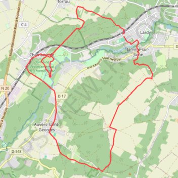Trace GPS Lardy - Boucle Chamarande, itinéraire, parcours