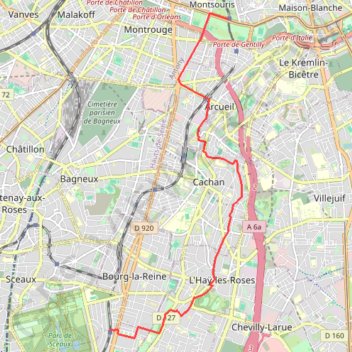 Trace GPS Les coteaux à vélo - Paris, itinéraire, parcours