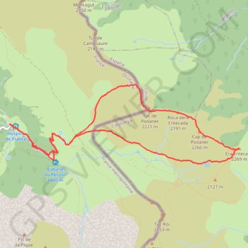Trace GPS Pic de Pouylané - Entecade - Hospice de France, itinéraire, parcours