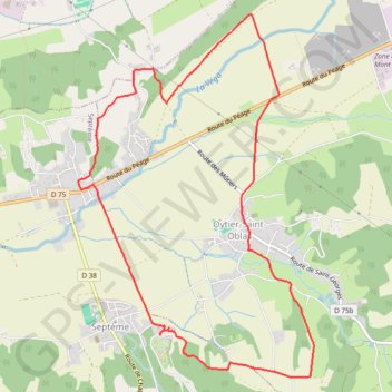 Trace GPS Oytier-Saint Oblas (38), itinéraire, parcours
