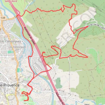 Trace GPS Salon-de-Provence : entre Tallagard et Val de Cuech, itinéraire, parcours